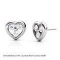Her Jewellery Heart Earrings Anting Kristal Wanita
