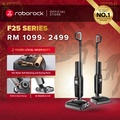 Roborock F25 Cordless Wet Dry Vacuum Cleaner - Hitam, Kapasiti Debu 0.56L, Kuasa Hisap 20000Pa