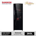 Sanken SK-G266AH-BK Kulkas 2 Pintu Hitam