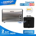 Toaster Denpoo DT-122D Pemanggang Roti Elektrik 750W Stainless Steel Silver & Black