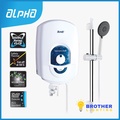 Pemanas Air Segera Alpha LH-5000EP - Putih, 240V, 5.5kW, Perlindungan Kejutan Elektrik Kelas 1, IP25 Splash-Proof