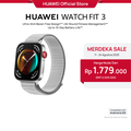 Huawei WATCH 3 - Smartwatch AMOLED 1.43 Inci, Hitam/Perak, 5 ATM, HarmonyOS 2.0