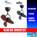 Kipas Siling deka M3 16" Dengan Kawalan Jauh, Hitam / Putih