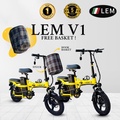 LEM LEM-E+ Electric Bicycle - 14 x 2.5 inches Wheel, Lead Acid Battery, 35km Range, 350W Motor, HD Meter Display