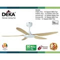 Kipas Siling deka SCX56PRO 56" 5 Blade DC Inverter dengan Remote Control (Matt Black / Matt White)