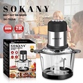 Máy Xay Đa Năng Sokany SK-7025A, Cối Thủy Tinh 2L, Công Suất 800W, Màu Đen Bạc