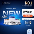 Ecovacs N20 PRO Robot Vacuum Cleaner | 8000Pa Suction Power | OZMO Pro 2.0 Mopping System | Hitam