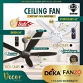 Kipas Siling deka DKR56 56" Hitam dengan Kawalan Jauh Frekuensi Radio (R.F)