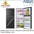 AQUA Kulkas 2 Pintu AQR-D251 DS - 169L - Dark Silver