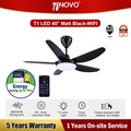 INOVO T1 40" Kipas Siling LED 5-Blade 16-Speed Remote Control