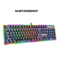 Rexus MX10 Mechanical Keyboard Full Size 104 Key RGB Wired USB Indonesia Layout