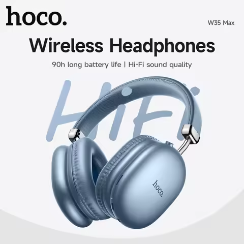 Tai nghe chụp tai hoco W35 Max - Đen, Bạc, 40mm, Bluetooth 5.3, Hủy tiếng ồn chủ động