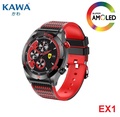 KAWA EX1 สมาร์ทวอทช์ จอ AMOLED กันน้ำ สีดำ-แดง