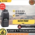 Icom IC-T10 HT Dual Band IP67 Tahan Air