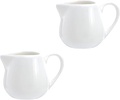 Pure Classic Mini Ceramic Creamer - 70mL White Porcelain with Handle, Compact and Elegant Design for Coffee and Tea