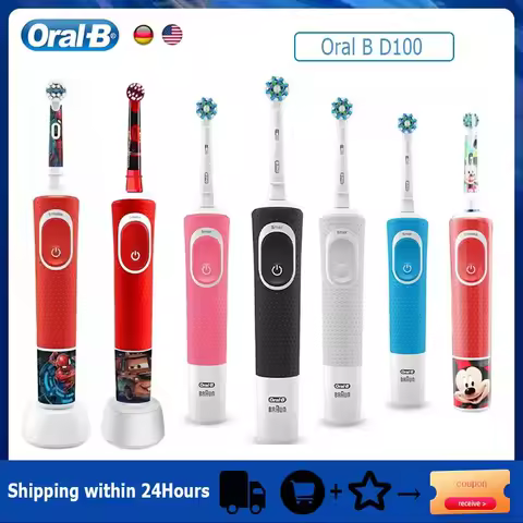 Bàn Chải Điện Oral-B Vitality 100 Cross Action - Trắng và Xanh Nước Biển, 300g, Có Chống Nước