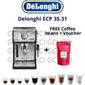 Mesin Kopi Espresso DeLonghi ECP 35.31, Hitam - Kapasitas 2 Cangkir