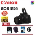 Kamera DSLR Canon EOS 550D - CMOS APS-C, ISO 100-6400, Layar LCD 3 Inci