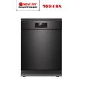 Toshiba DW-14F2(BS)-MY Dish Washer Bebas Berdiri 14 Tempat Tetapan, Hitam