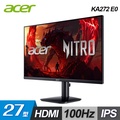 Acer KA272 E0 27型 IPS 100Hz 電競螢幕
