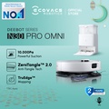 Ecovacs N30 PRO OMNI Robot Vacuum Cleaner - Hitam, Putih | 10,000 Pa Suction Power | ZeroTangle™ 2.0 Brush System