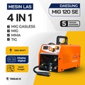 Mesin Las Daesung MIG 120SE Inverter Portable untuk Baja, Kapasitas 30-120A