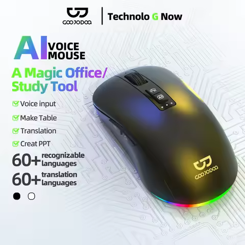GOOJODOQ Intelligent Ai Voice Mouse - Kontrol Perangkat dengan Suara dan Terjemahan Multi-Bahasa
