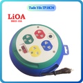 Ổ cắm điện Lioa DB52-15A, 4 lỗ cắm, dây dài 5m, màu xanh cam