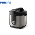 Philips HD3132 Rice Cooker - 2L, Stainless Steel Inner Pot, Black & Red