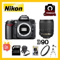 Nikon D90 DSLR Camera - APS-C CMOS Sensor, 12.9MP, 3" LCD, 18-105mm Lens Kit