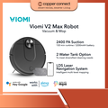 Viomi V2 Pembersih Vakum Robot Putih 35cm x 9.5cm, Kapasiti Debu 0.6L, Sistem Penyapu VibraRise