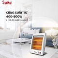 Máy Sưởi Saiko QH-806 2 Bóng 800W - Quạt Sưởi Đèn Halogen Đỏ, Kích Thước 28x17x40.5cm