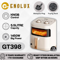 Enolux GT-398 5.5L Air Fryer Putih - Mesin Goreng Tanpa Minyak Kapasiti Besar