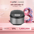 Nồi cơm điện tử Cuckoo CR-0680F 1.08L, màu đen bạc, dung tích lớn, đa chức năng nấu