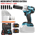 JLD 1090V Cordless Impact Wrench - Alat Buka Baut Mobil dengan Torsi Tinggi dan 2 Baterai Lithium-Ion