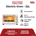 Polytron Oven Listrik 22L PEO22B1B Hitam - Panggangan Serbaguna dengan Konveksi