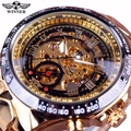 winner GOLD HITAM Jam Tangan Pria Mekanik Otomatis