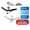 Kipas Siling deka BABY LED 42" - Hitam, Putih, Walnut, Pine Wood