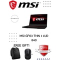 MSI Katana GF66 Laptop Gaming 15.6" Hitam, Intel Core i7, RTX 3050, 8GB RAM, 512GB SSD