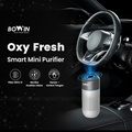 Bowin Oxy Fresh Mini - Penyaring Udara HEPA13 dan Karbon Aktif, Putih dan Metalik Abu, 20 m²