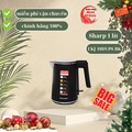 Bình đun siêu tốc Sharp EKJ-10DVPS-BK 1 lít, màu Đen - Dung tích lớn, an toàn và tiện lợi
