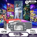 Nintendo Switch - Konsol Game Portabel 6.2 Inci Hitam/Biru Merah