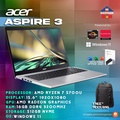 Acer Aspire 3 A315-44P-R9WX Laptop - 15.6" FHD, Ryzen 7 5700U, 16GB RAM, 512GB SSD, Pure Silver