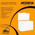 Modena MD 0316 W - Chest Freezer 310 Liter, Freezer Box Putih