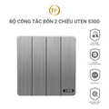 Công tắc điện UTEN S300 - Màu ghi khối viền nhựa, 110V-220V, 10A-16A, 86x86mm
