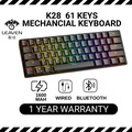 Leaven K28 Keyboard Mekanikal 60% RGB - Hitam