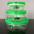 Oxone OX-308 3 Pcs Toples Penyimpanan Makanan Kaca
