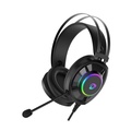 Tai nghe chụp tai có dây DareU EH469 - Đen, 50mm Driver, RGB LED, Microphone điều chỉnh hướng