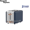 Russell Taylors RT20 Vintage Elegance Stainless Steel Toaster - Biru, 2 Slot, 925W