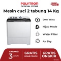 Polytron PWM 1403 Primadona Giant Mesin Cuci 2 Tabung 14kg - Biru/Hitam